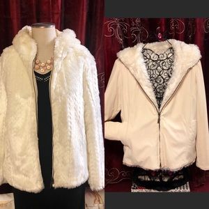 Reversible Faux Fur Jacket/Coat NWOT